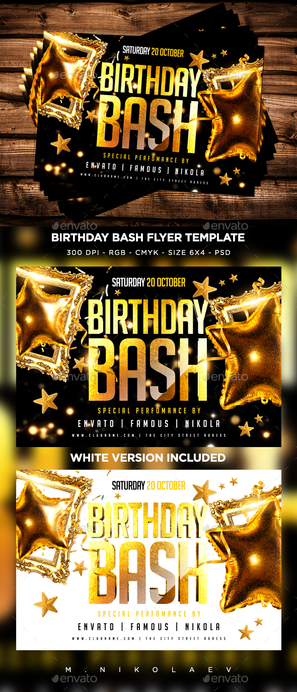 Birthday Bash Flyer by Nikolaev_ws | GraphicRiver