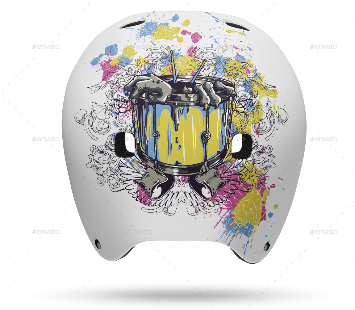Bell Form Skate Helmet Mockup by Fusionhorn GraphicRiver