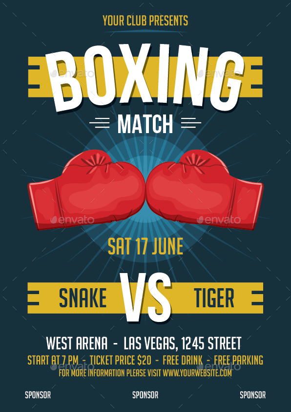 Boxing Flyer by bonezboyz9 | GraphicRiver