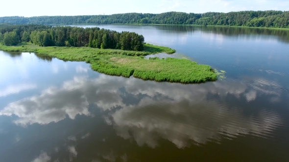 Beautiful River With Green Banks