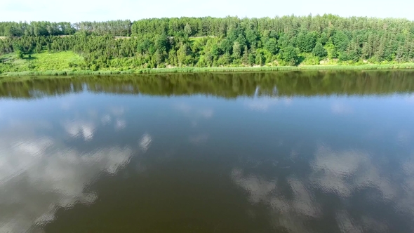 Beautiful River With Green Banks