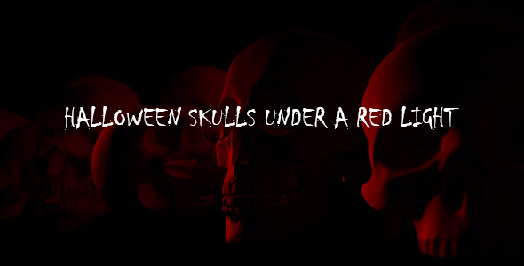 Halloween Skulls Under A Red Light alt