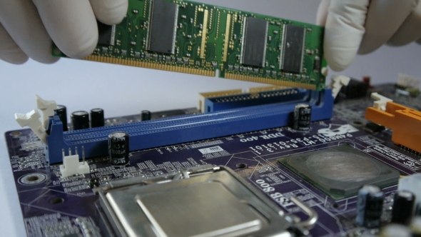 Manual Assembly Of Computer Circuit Board by sergeyxsp | VideoHive