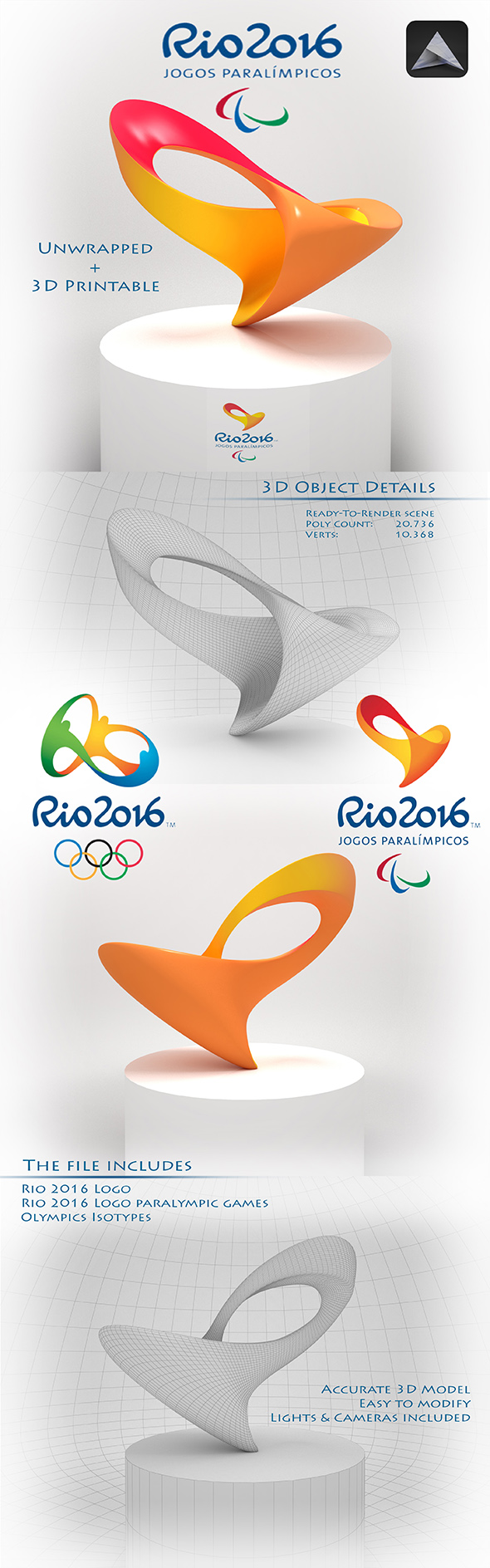 Rio 2016 Logo - 3Docean 17330142