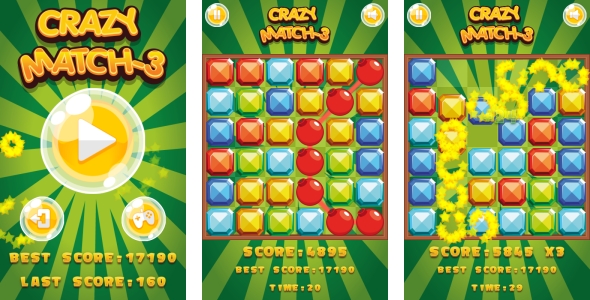Classic Match3 - HTML5 Game + Mobile version + AdMob (Construct 3 | Construct 2 | Capx) - 27