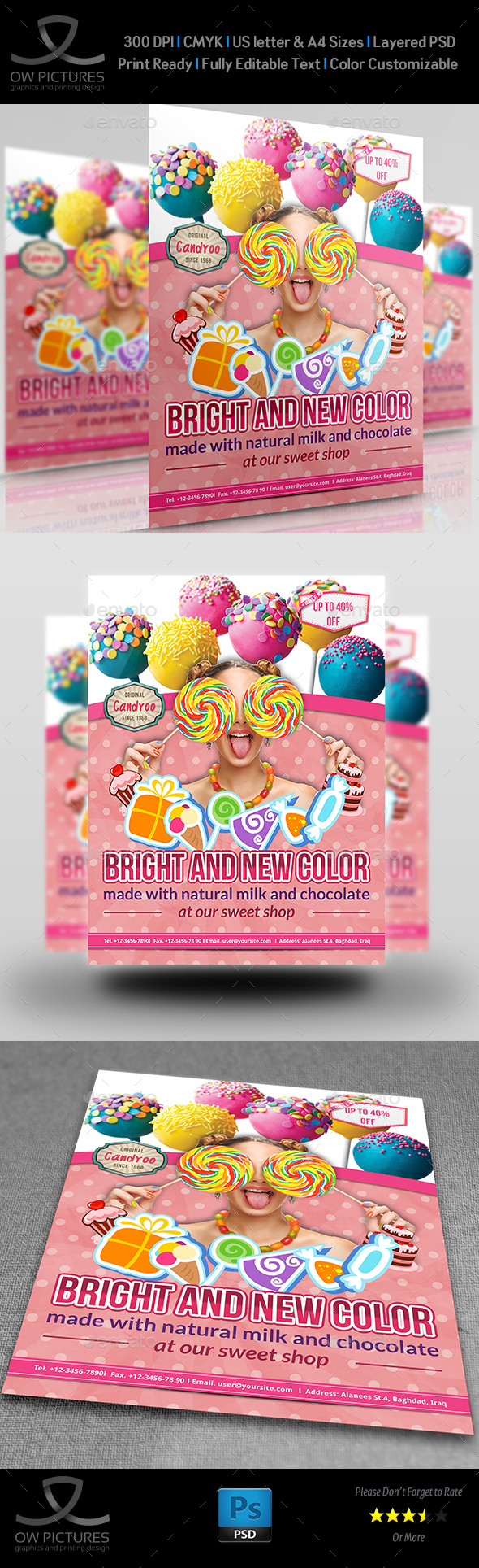 Candy Flyer Template by OWPictures GraphicRiver