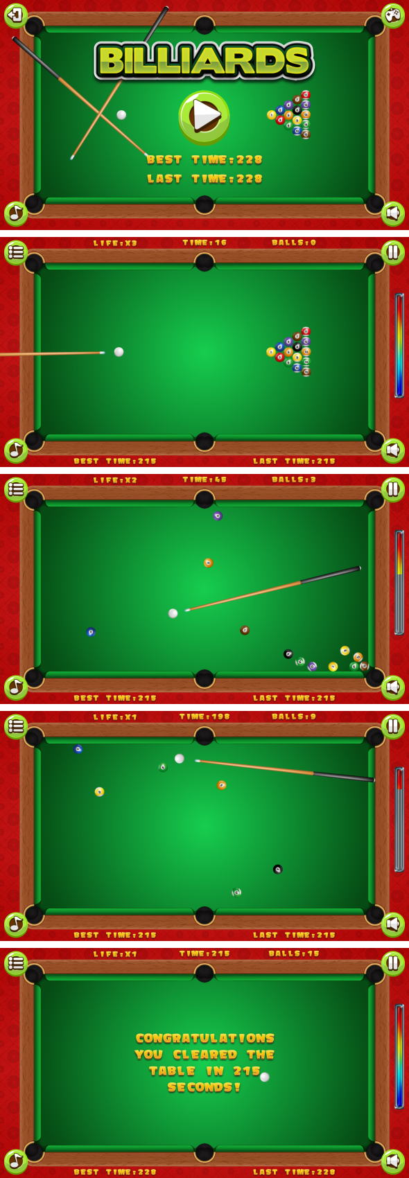 Pool 8 Ball - HTML5 Game + Mobile Version! (Construct 3