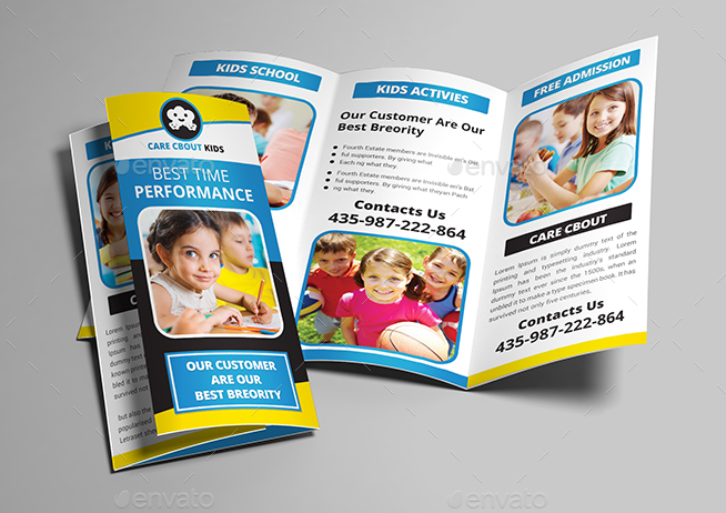 Junior School Trifold Brochures, Print Templates | GraphicRiver