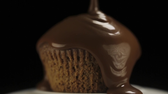 Warm Chocolate Pour On Cake