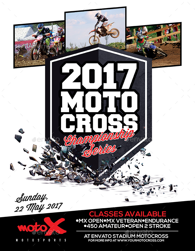 motocross championship flyers by inddesigner graphicriver moto championship flyer