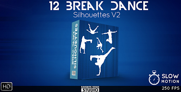 12 BreakDance Silhouettes Pack