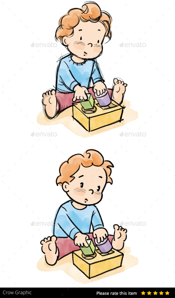 Children Play Games - Characters Illustrations