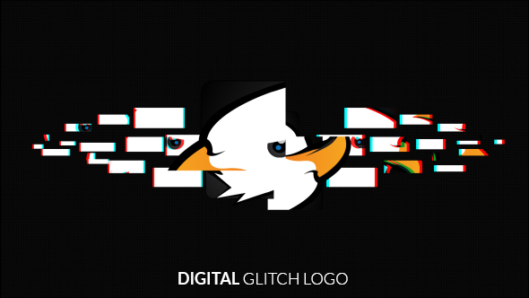 Digital Glitch Logo Reveal