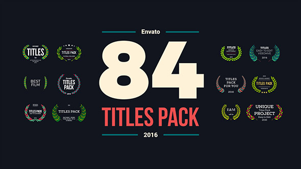 84 Titles Pack - VideoHive 17776800