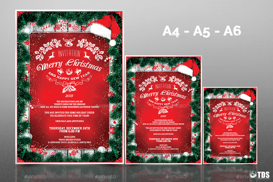 Christmas Invitation Template V6 by lou606 | GraphicRiver