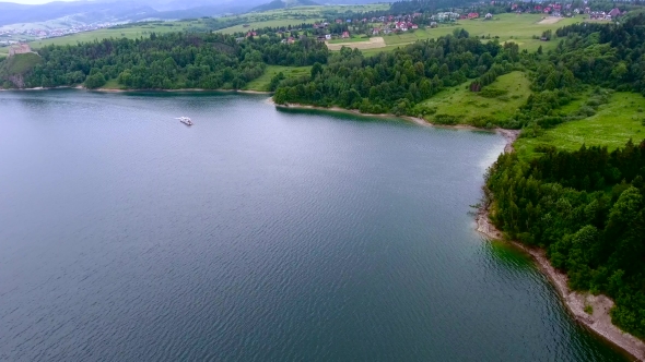 Aerial View Of Beautiful Lake