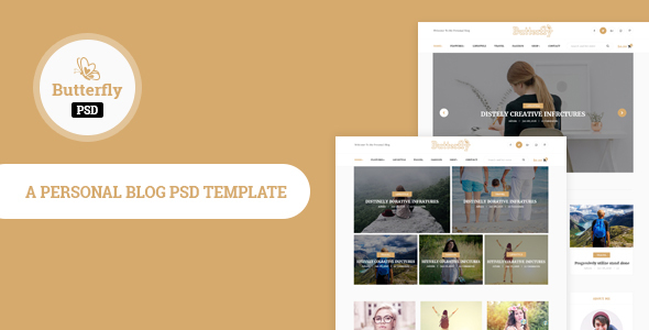 Butterfly- Personal Blog PSD Template - Personal PSD Templates