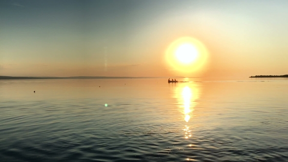 Beautiful Sunset On The River