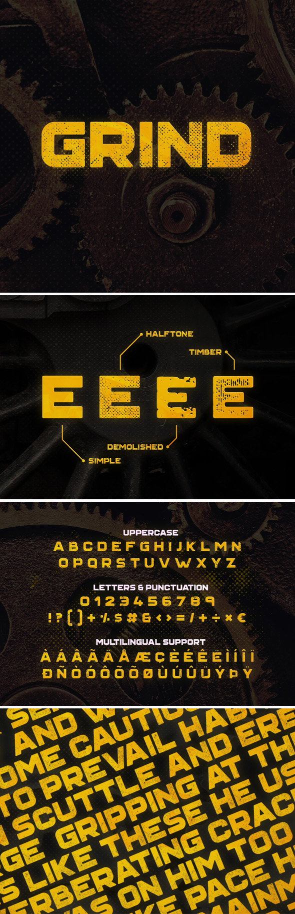 Grind Typeface - Grunge Decorative