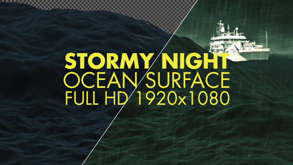 Rough Night Ocean Surface