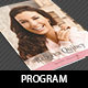 Glamour Funeral Program Large Template