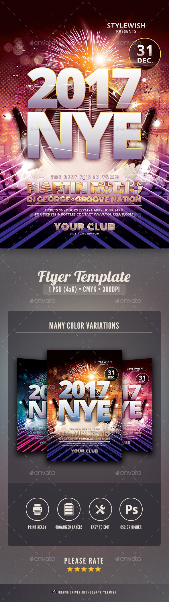 New Years Eve Flyer - Clubs & Parties Events