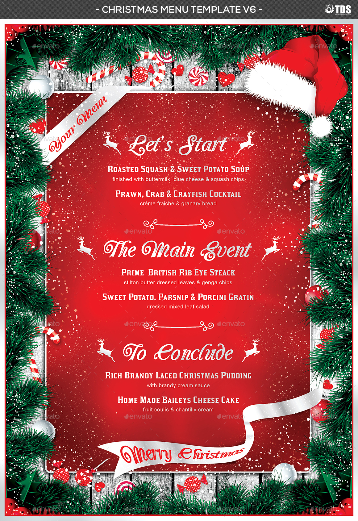 Christmas Menu Template V By Lou Graphicriver