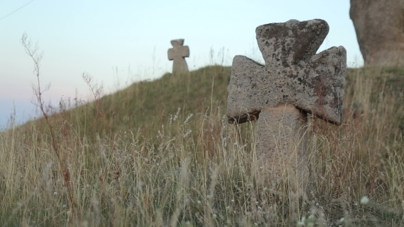 Crosses in a Very Old Cemetery