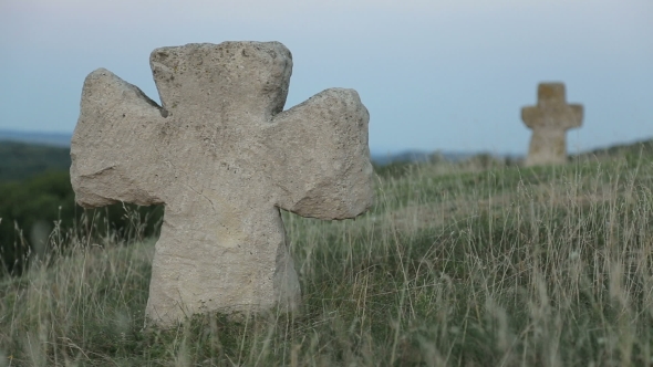 Crosses In a Very Old Cemetery