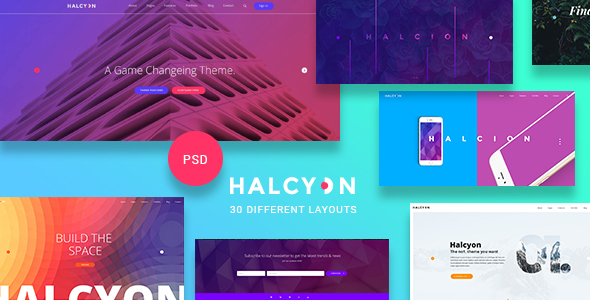 Halcyon - Multipurpose Modern Website PSD Template