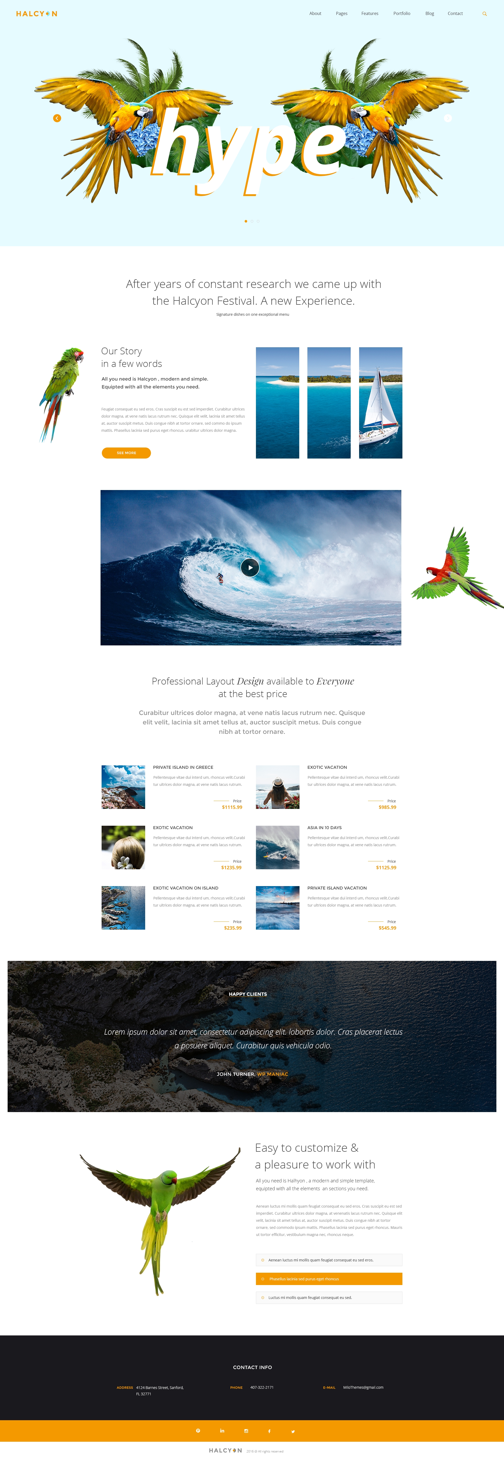 Halcyon - Multipurpose Modern Website PSD Template
