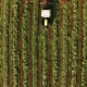 Farm Tractor Lays In The Grass Clippings Straight Haystacks. Top View - VideoHive Item for Sale