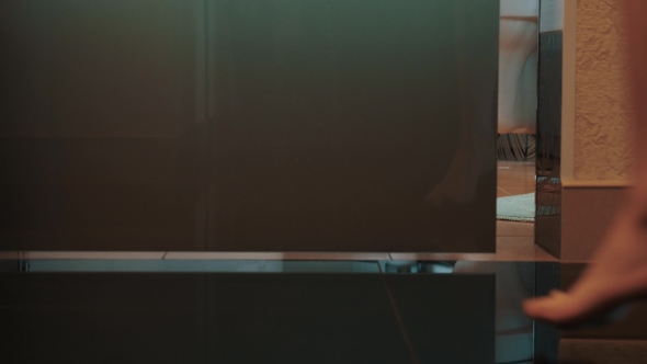 Girl Come To Bathroom Open Door, Turn Light On, Sit On Toilet. Put Off Underwear alt