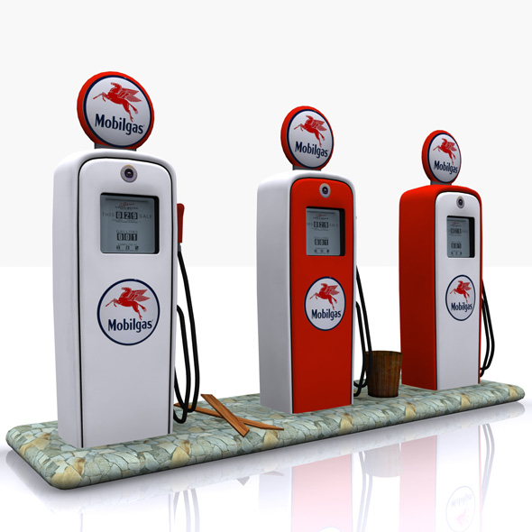 Gas Pump Mobilgas - 3Docean 17809915