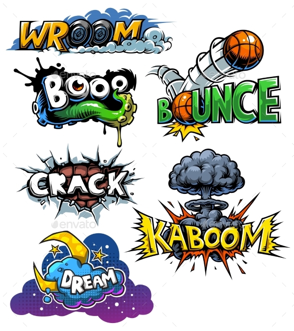 Set of Comics Icons by vectorpocket | GraphicRiver