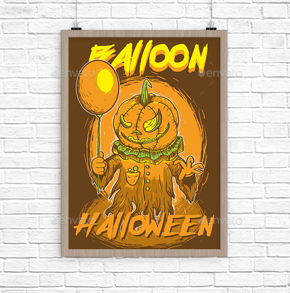 Balloon Pumpkin - Halloween, T-Shirts | GraphicRiver