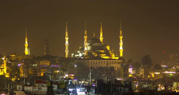 Istanbul. Sultan Ahmet Mosque, also known as Blue Mosque.