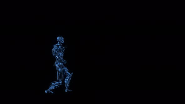 Dancing Robot Hologram 4k