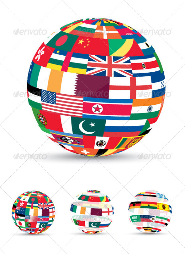 3D Flag World - Miscellaneous Vectors