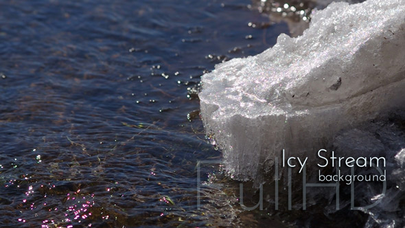Icy Stream Nature Background