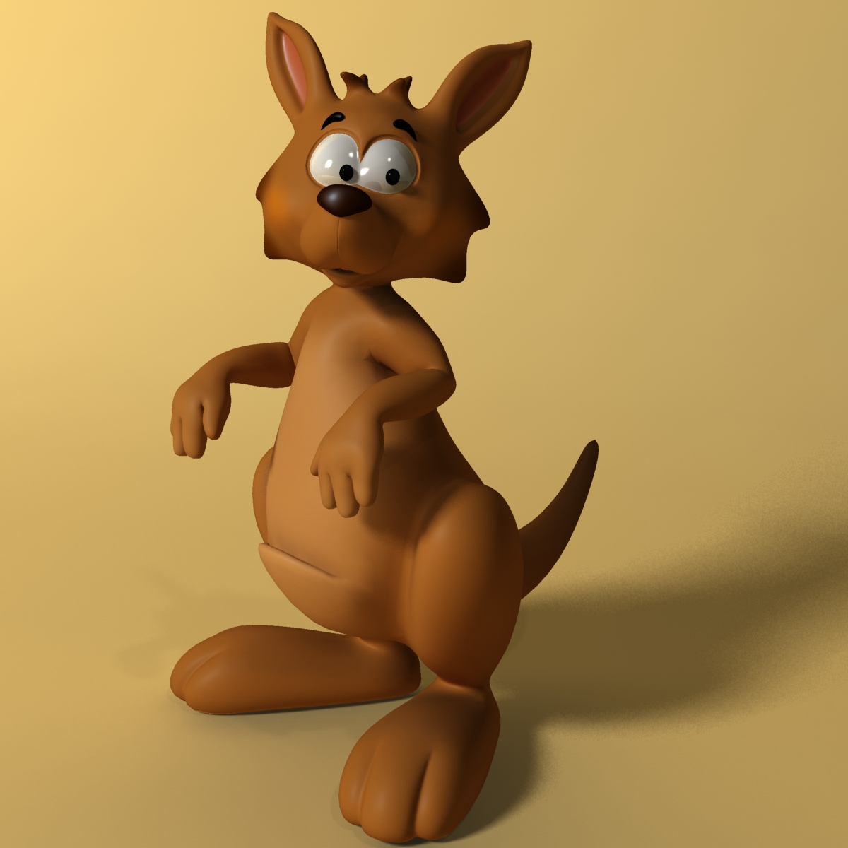 Cartoon kangaroo RIGGED and ANIMATED by supercigale | 3DOcean
