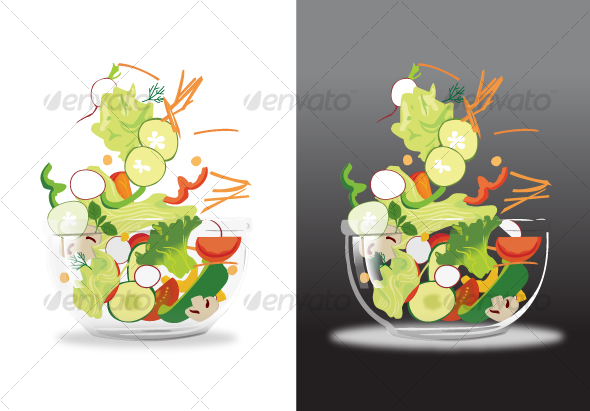 Fresh Salad - Food Objects