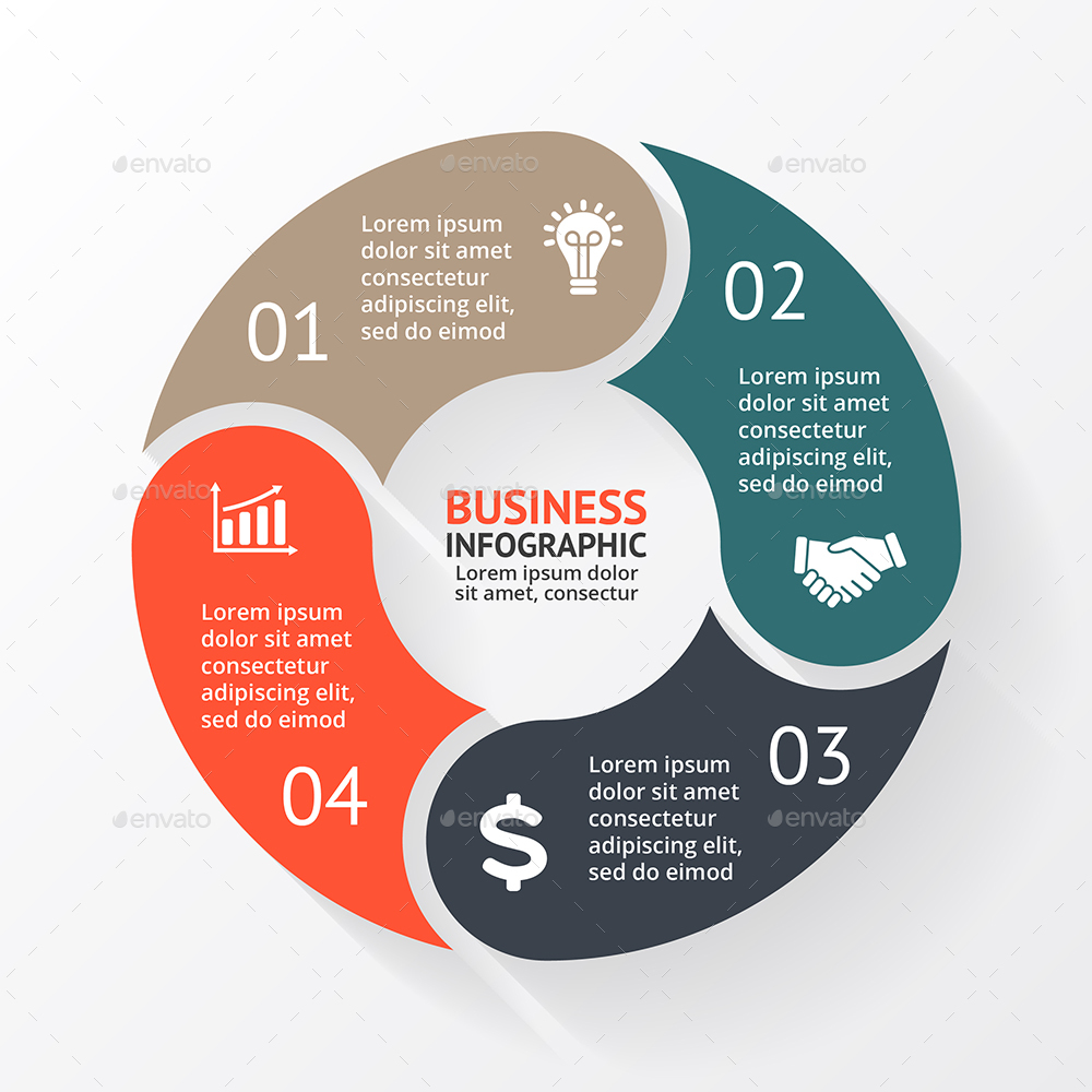 4 Steps Infographics. Vol.1 in Infographic Templates - product preview 2