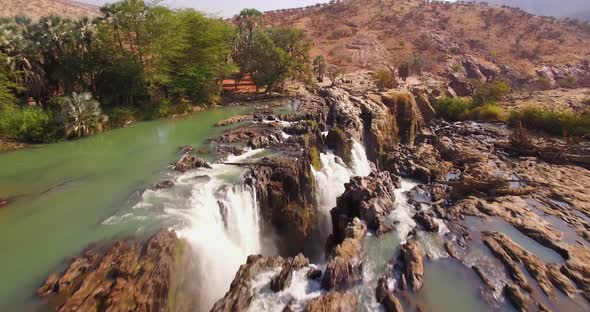 Beautiful Rocky Waterfall in Africa