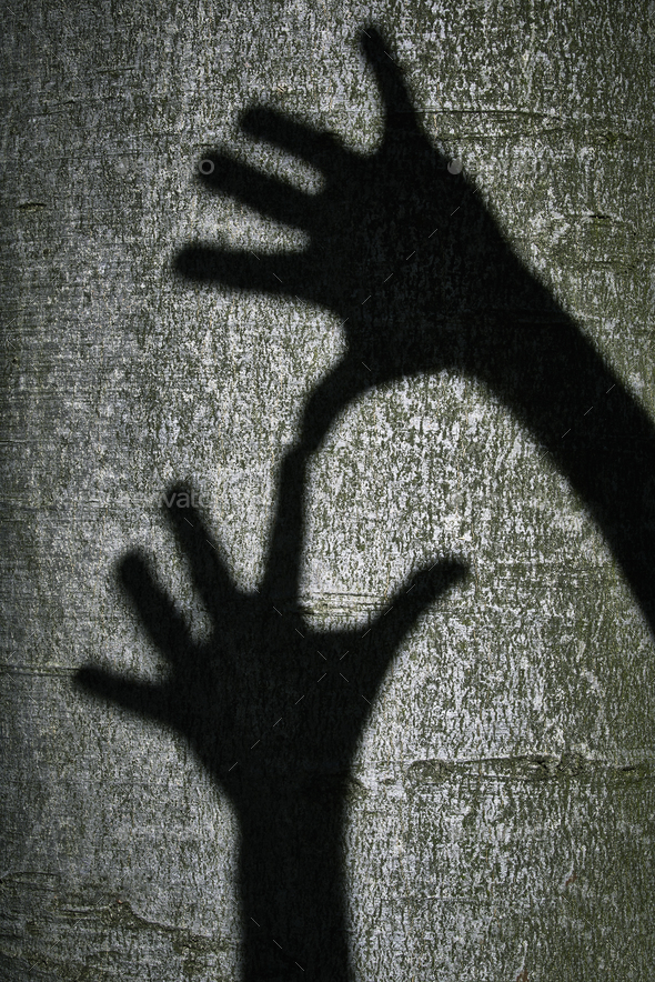 Two shadows hands
