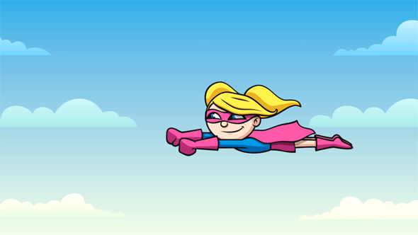 Super Girl Flying