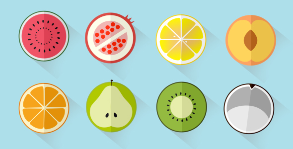Fruit Flat Icons