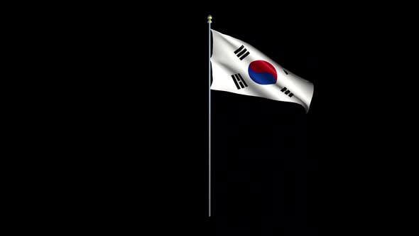 Flag of South Korea on a transparent background  alt