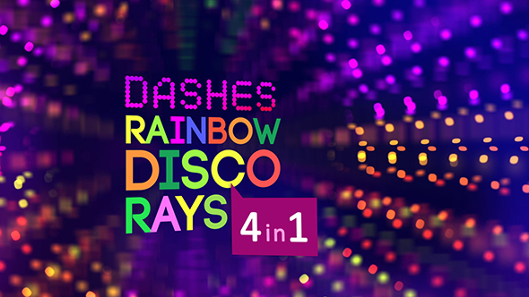 Dashes Rainbow Disco Rays