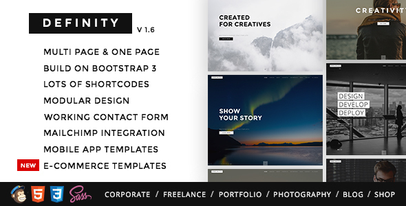 Definity - Multipurpose One/Multi Page Template - Creative Site Templates